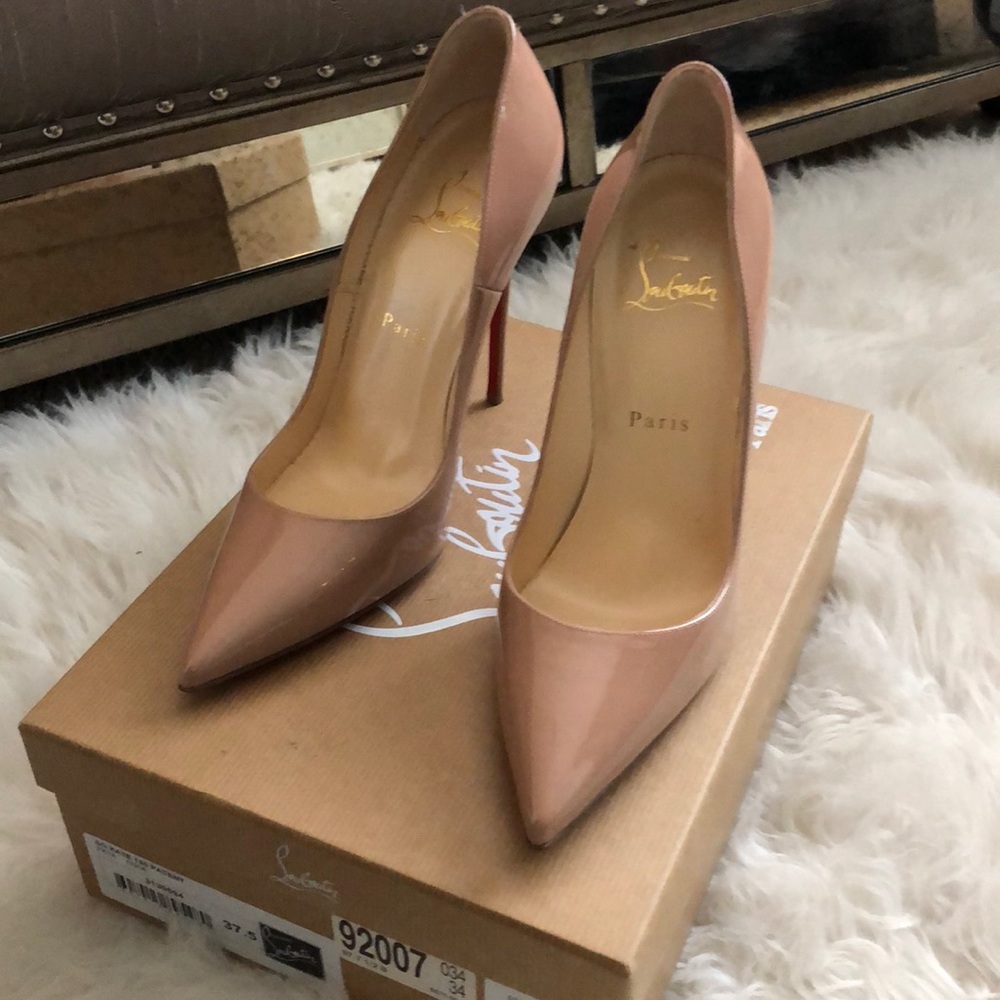 Gently used nude Louboutin heels